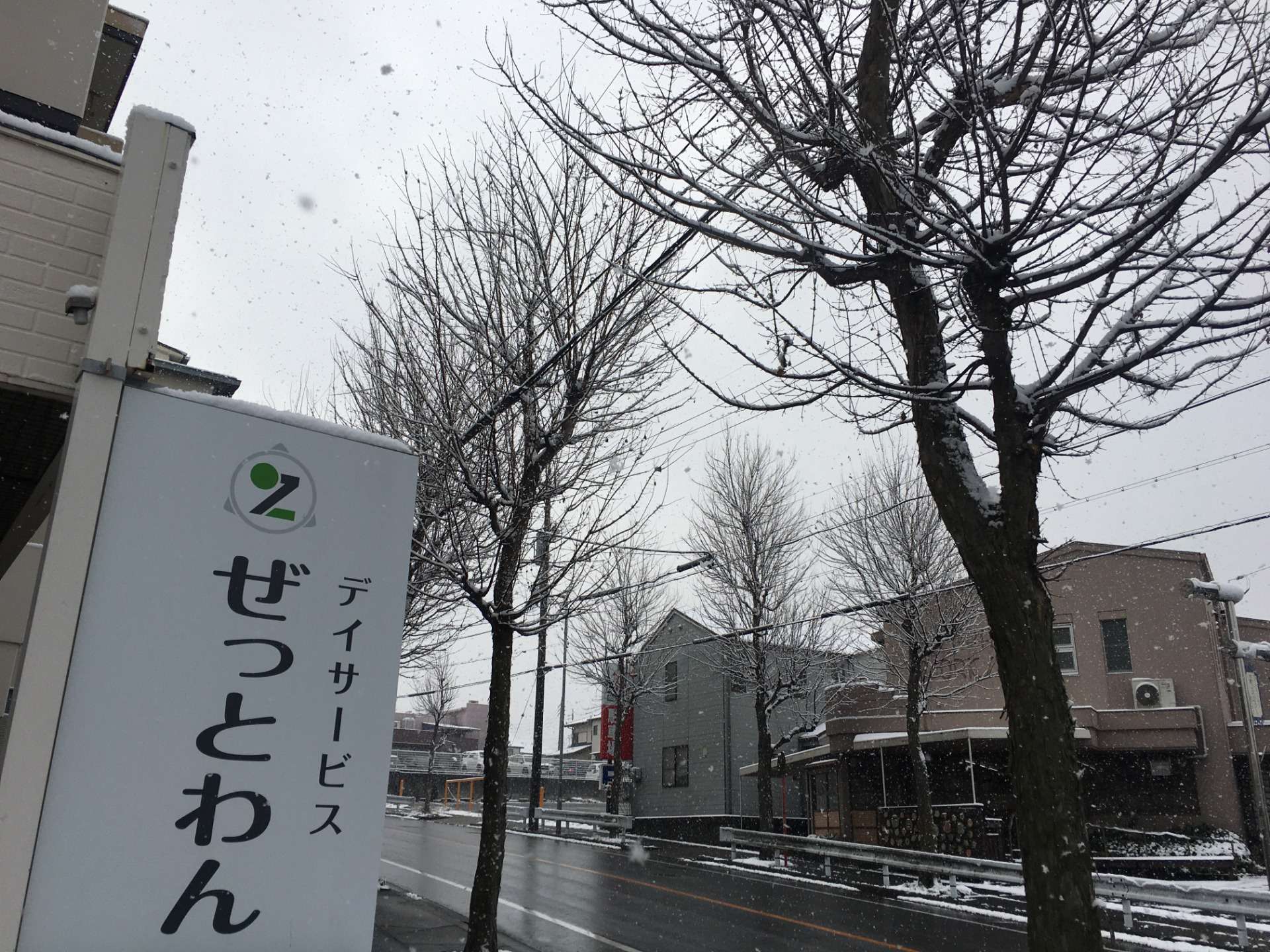 名古屋は雪化粧です